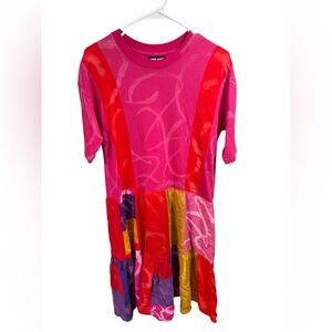 Vintage Lorna Adam’s 80 Boho Patchwork Midi Dress, Small